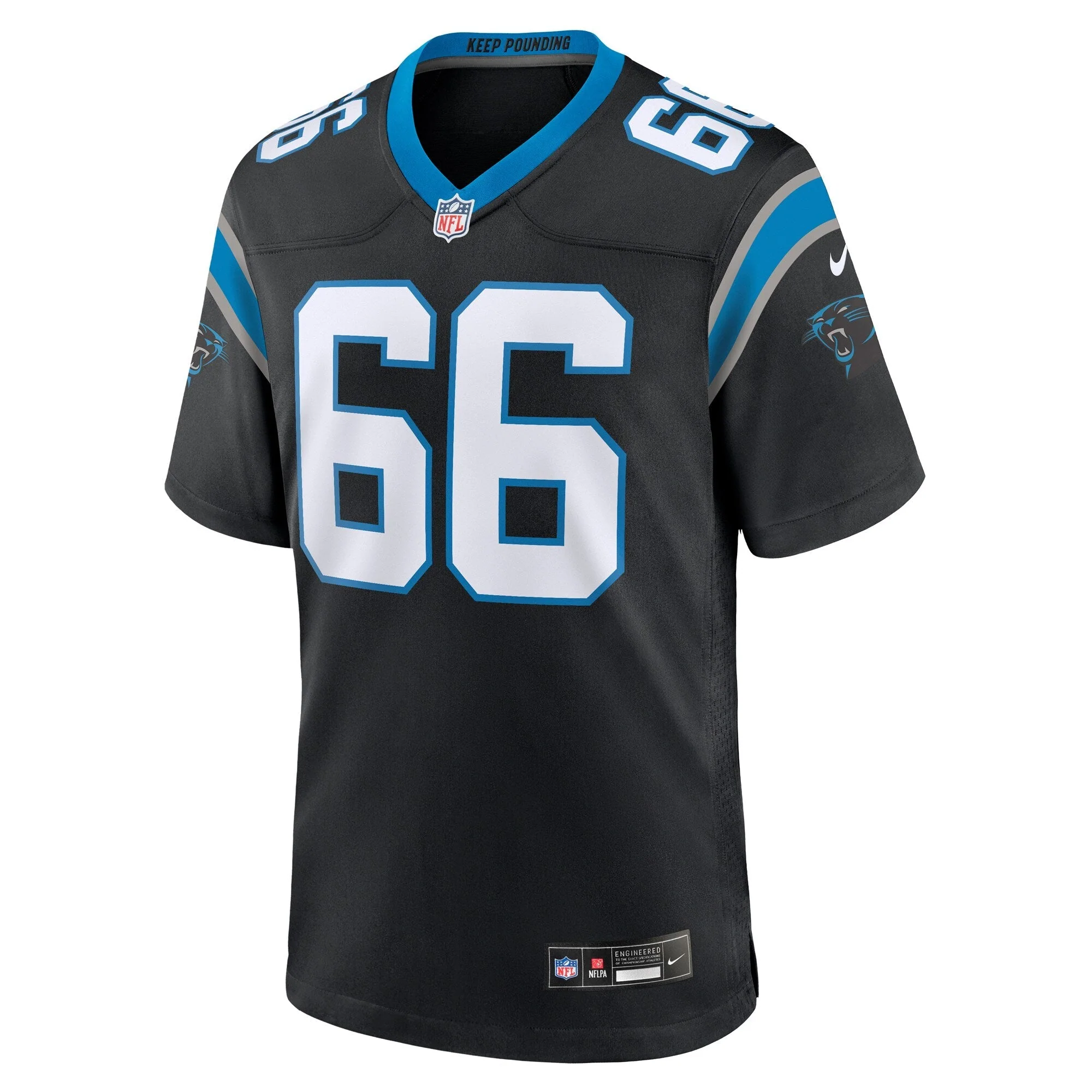 Nash Jensen Carolina Panthers Nike Team Game Jersey -  Black