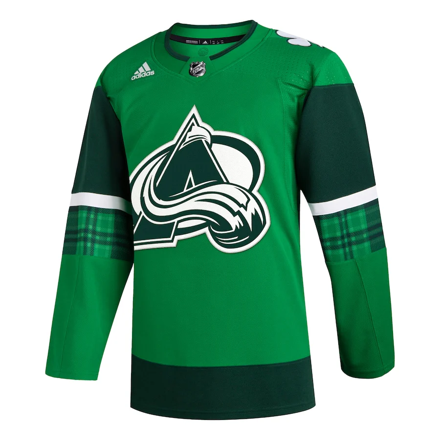 Colorado Avalanche   2023 St. Patrick's Day Primegreen   Jersey - Kelly Green