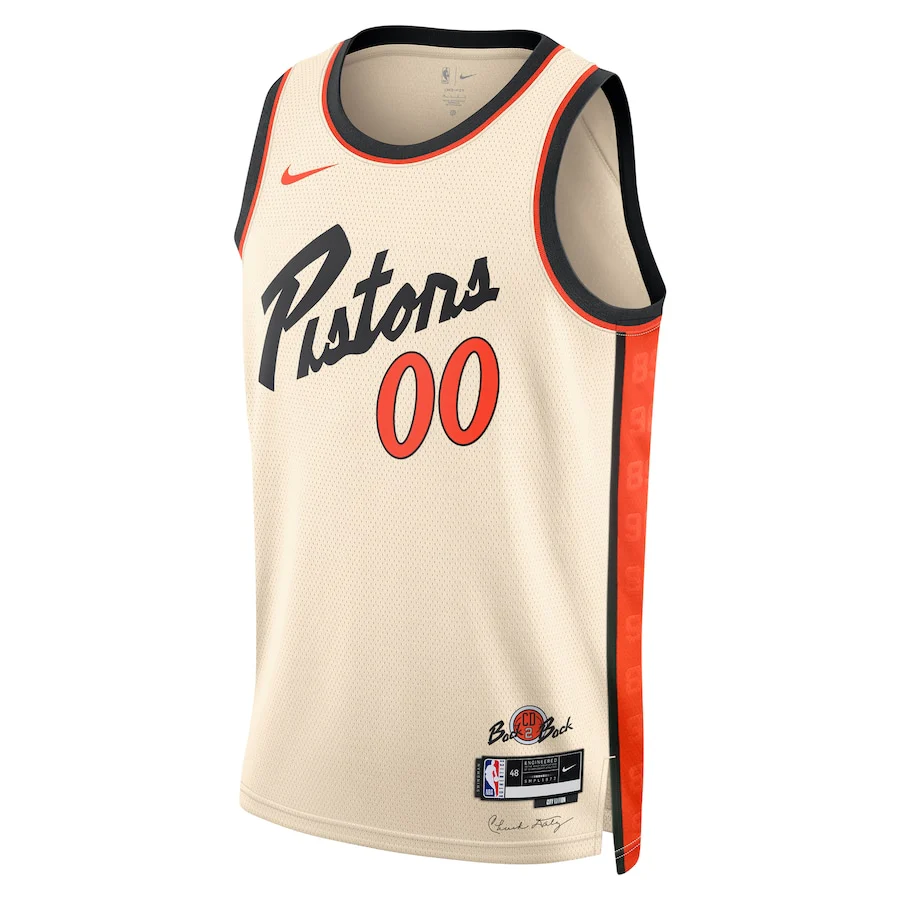 Unisex Detroit Pistons  White 2024/25 Custom Swingman Jersey - City Edition