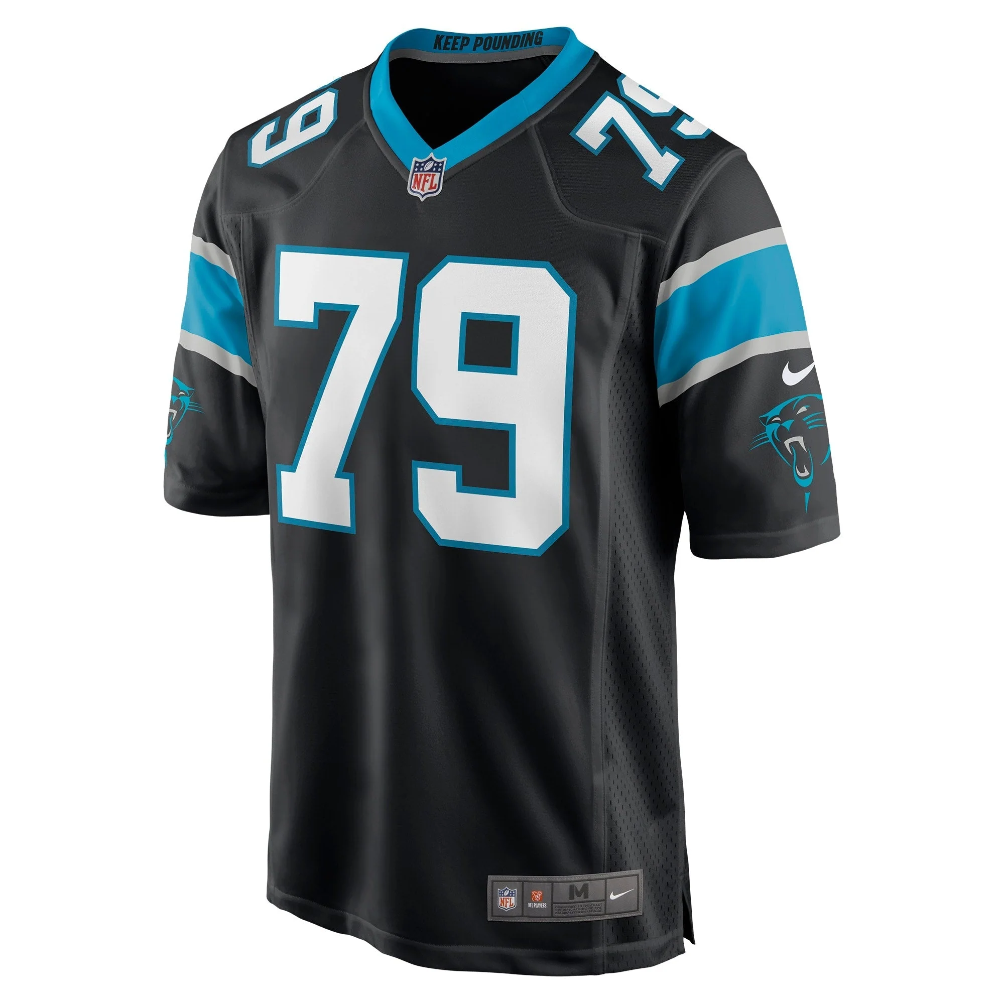 Ikem Ekwonu Carolina Panthers Nike   Game Jersey - Black