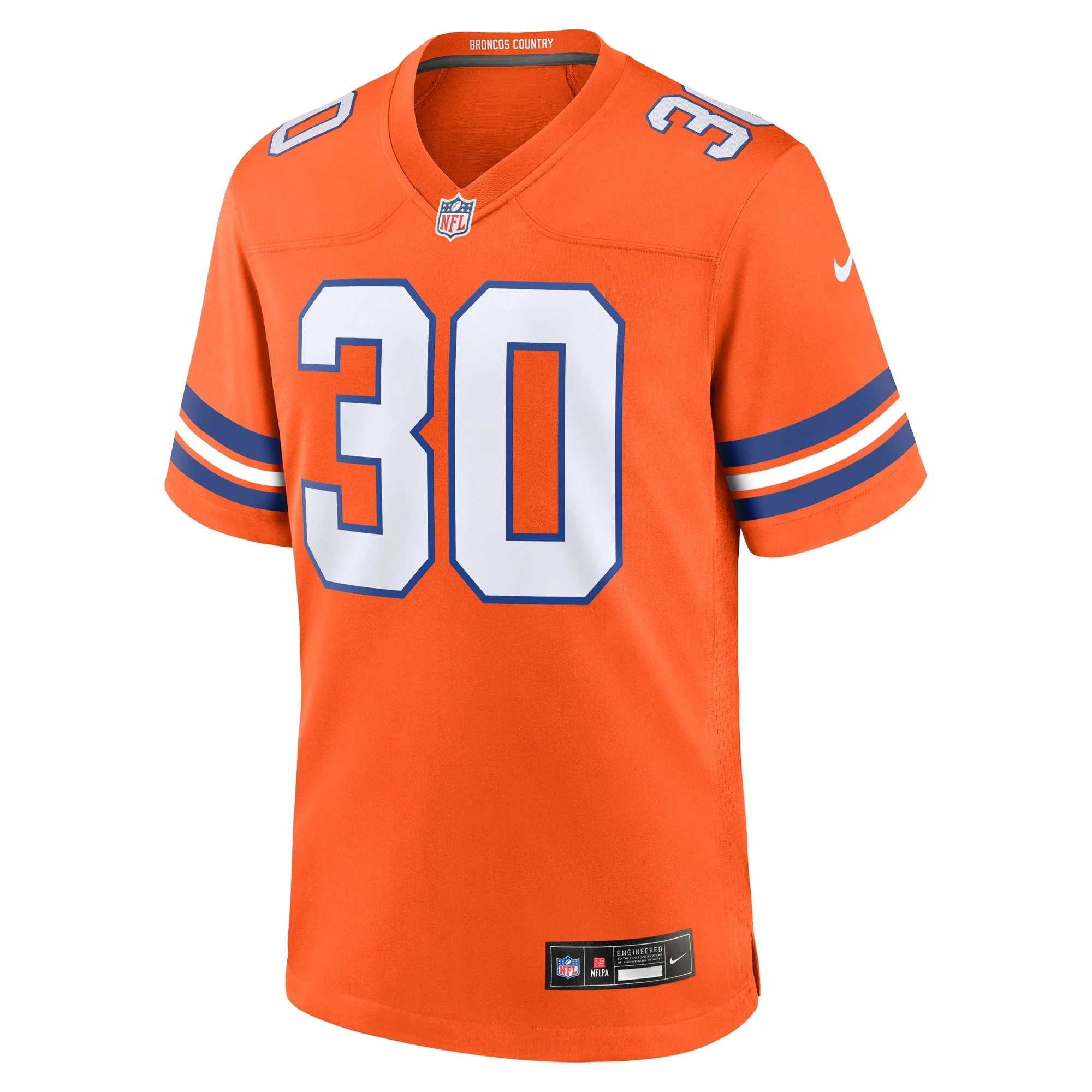 Terrell Davis Denver Broncos Nike Mile High Collection 1977 Throwback Retired   Game Jersey - Orange