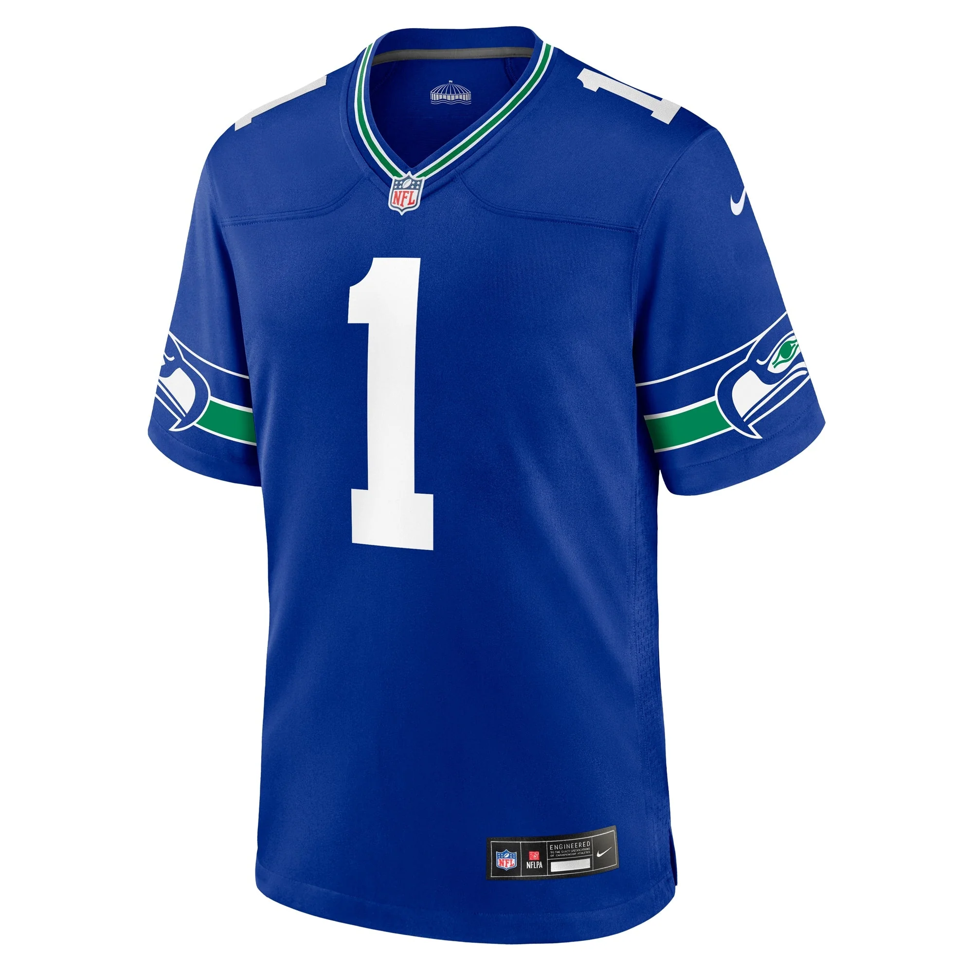Warren Moon Seattle Seahawks Nike Throwback Retired   Game Jersey - Royal