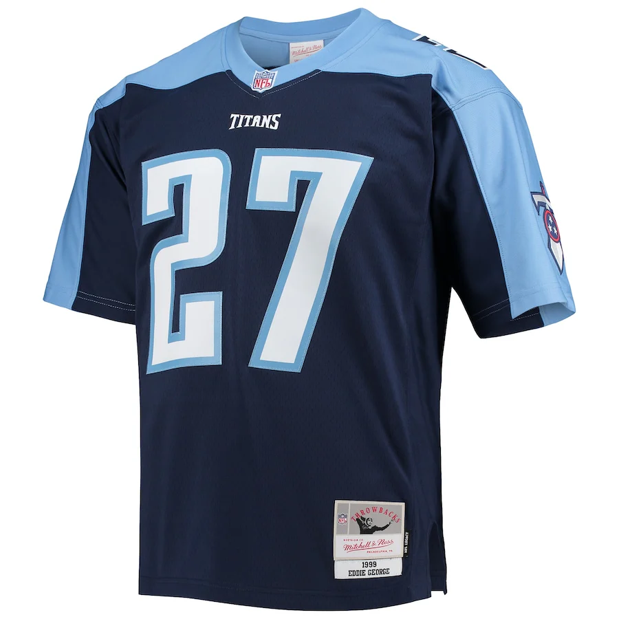 Men's Tennessee Titans Eddie George Mitchell & Ness Navy Legacy Replica Jersey