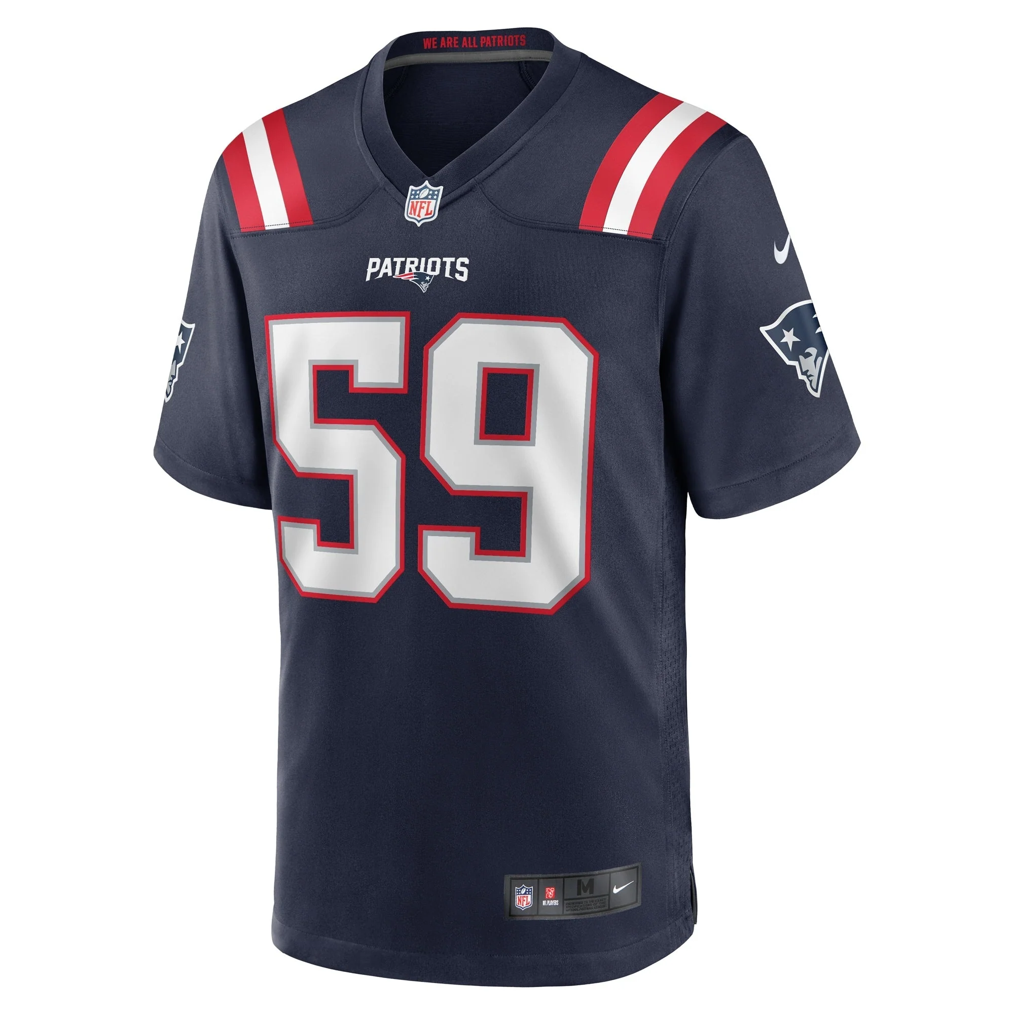 Vederian Lowe New England Patriots Nike Team Game Jersey -  Navy