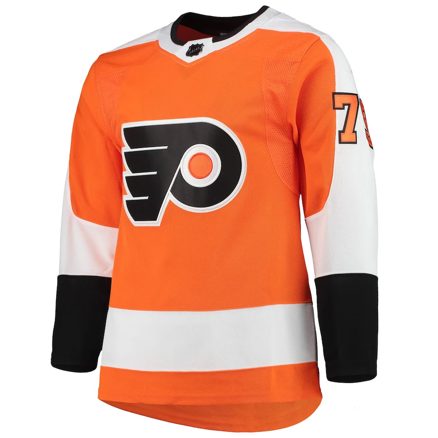 Men's Philadelphia Flyers Carter Hart adidas Orange Home Primegreen Authentic Player Jersey