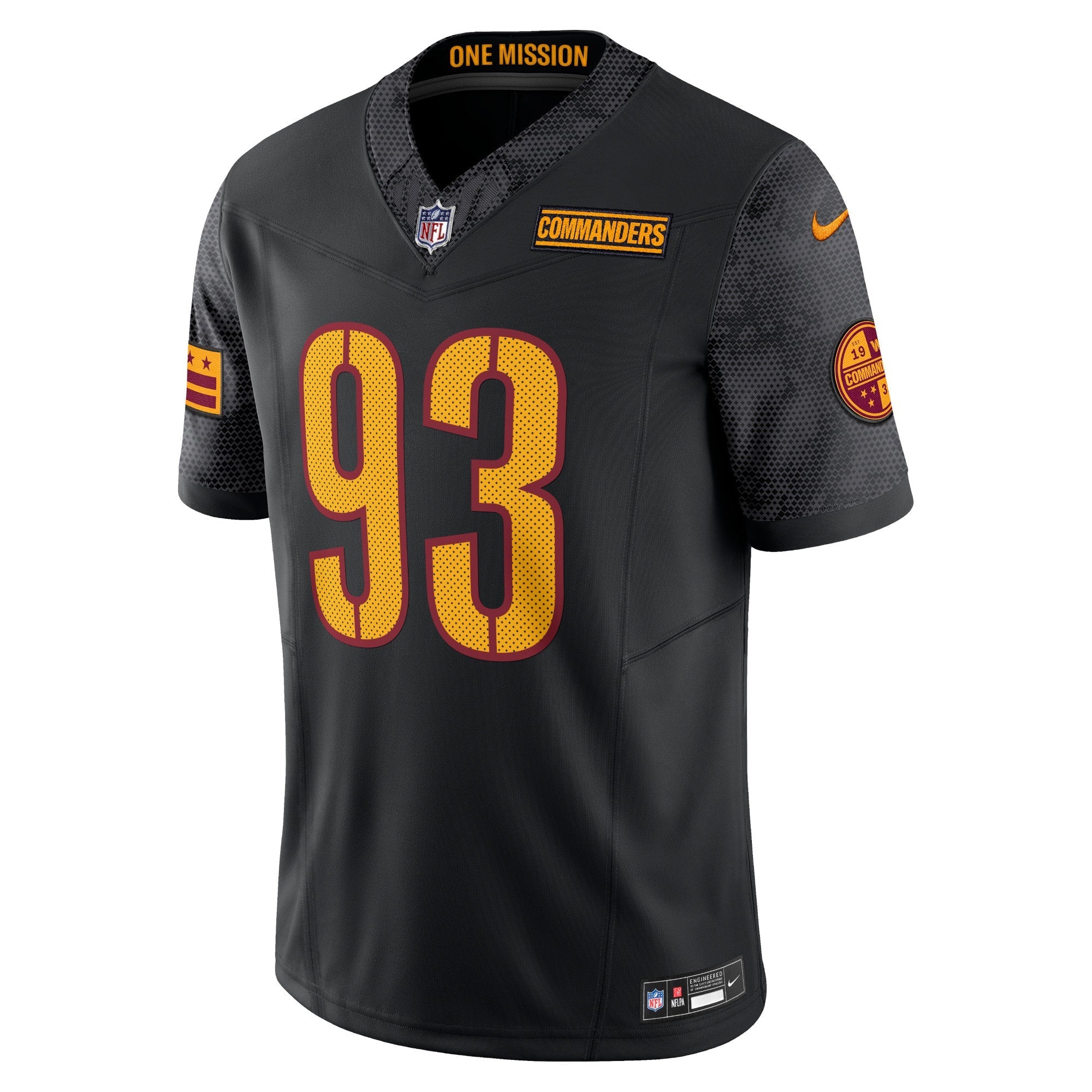 Jonathan Allen Washington Commanders Nike Alternate Vapor F.U.S.E. Limited Jersey - Black