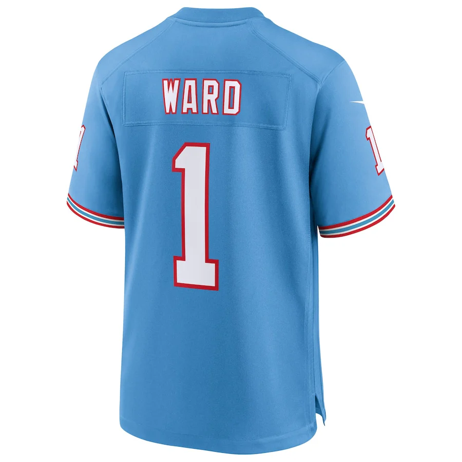Tennessee Titans Cameron Ward Nike Light Blue 2025 NFL active First Round Pick 2nd Alternate Game Jersey