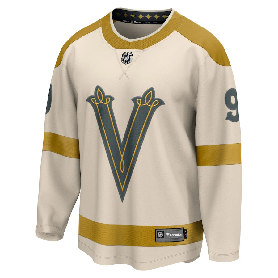 Men's Vegas Golden Knights Jack Eichel Fanatics Cream 2024 NHL Winter Classic Breakaway Player Jersey