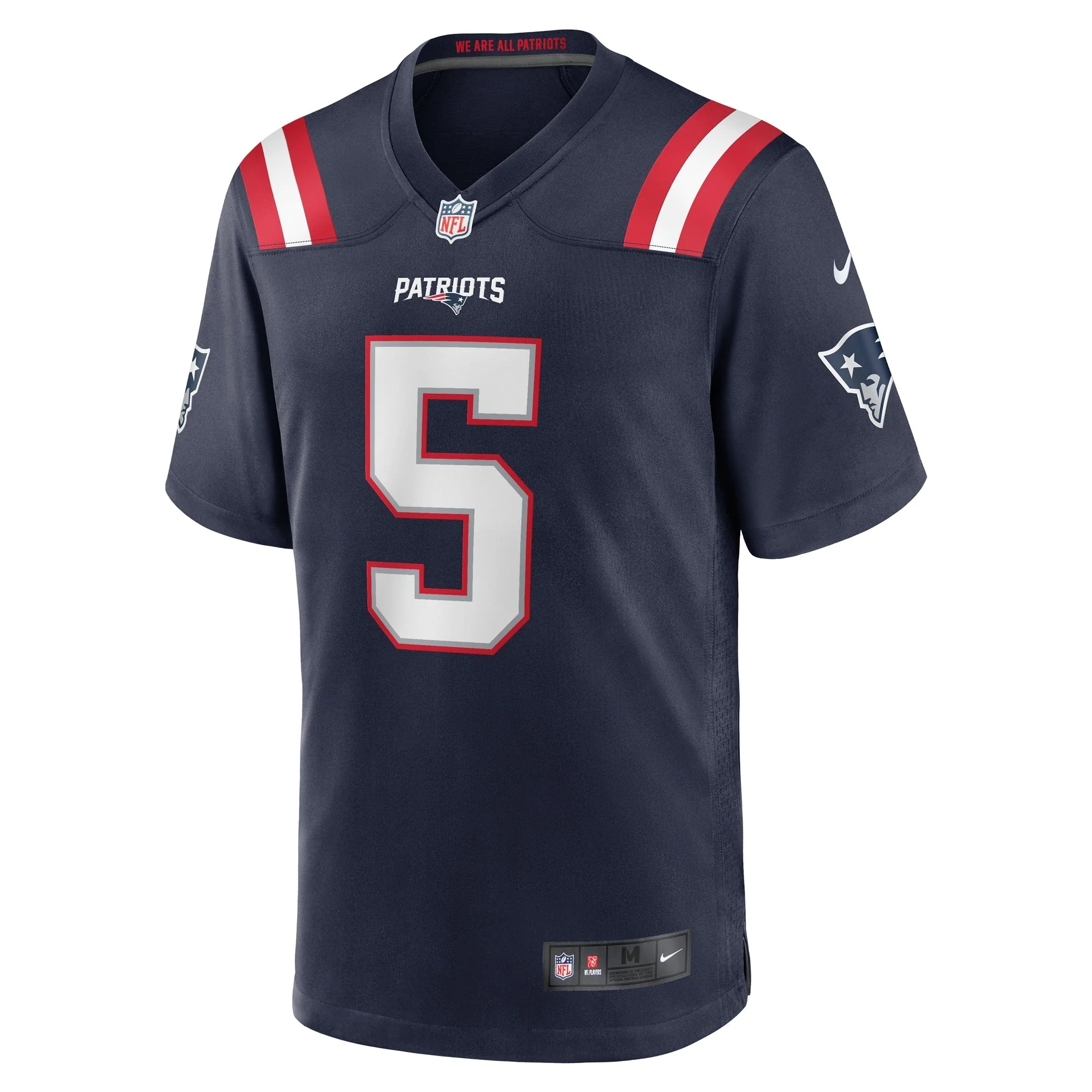 Jalen Reagor New England Patriots Nike Team Game Jersey -  Navy