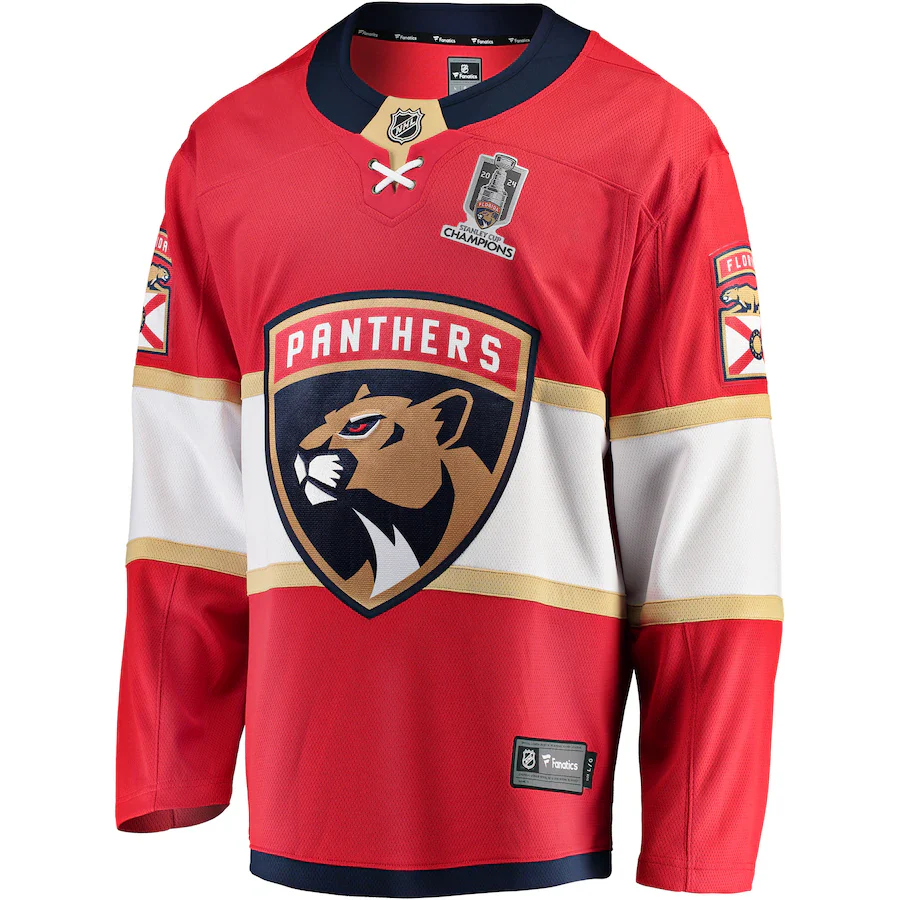 Florida Panthers   Home 2024 Stanley Cup Champions Breakaway Jersey �C Red