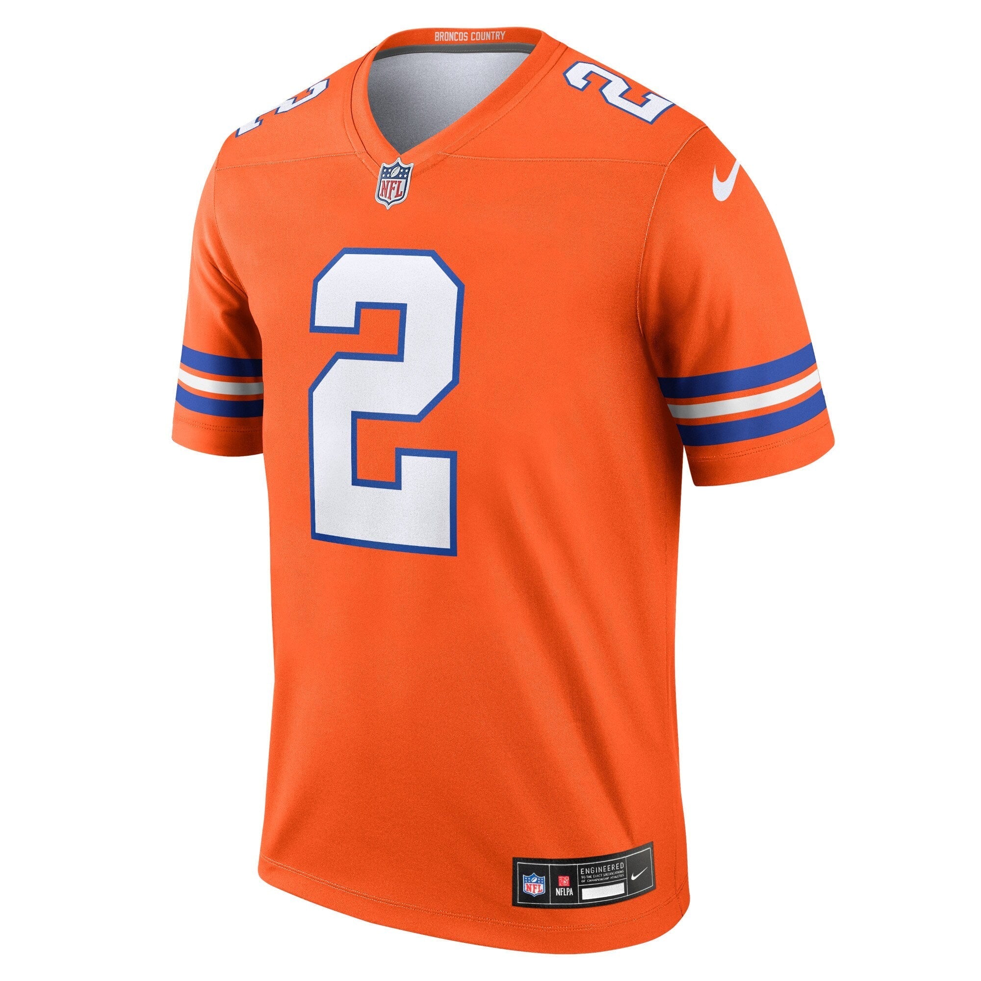 Patrick Surtain II Denver Broncos Nike Mile High Collection 1977 Throwback   Legend Jersey - Orange