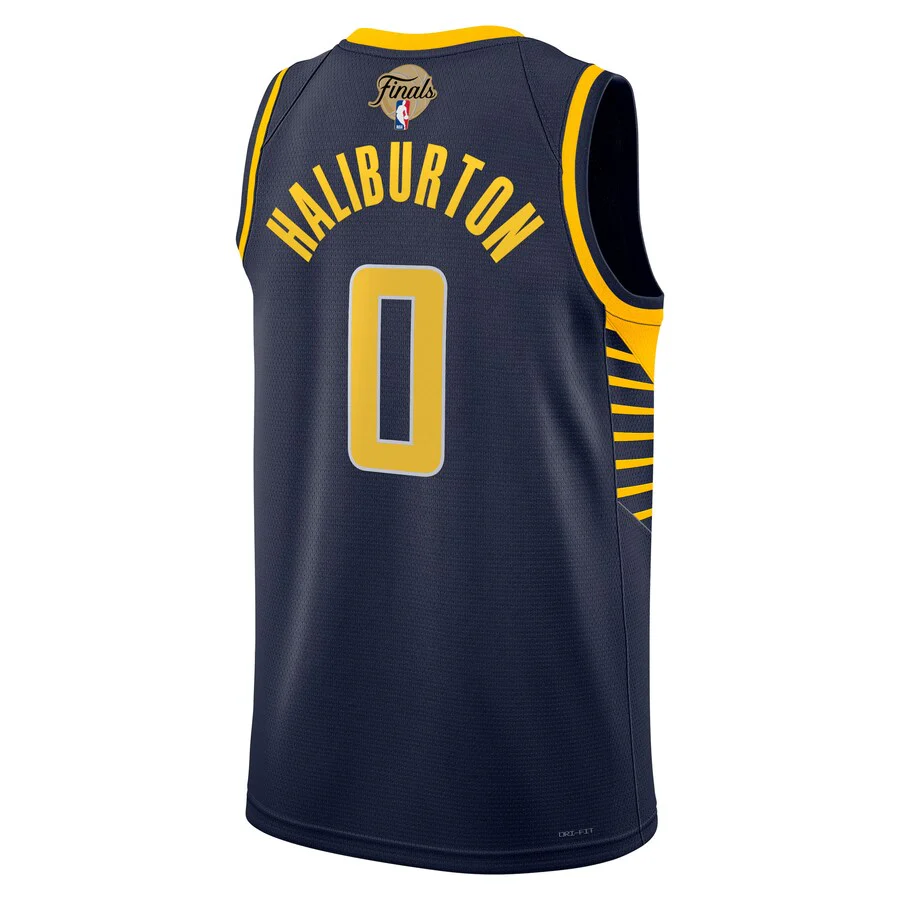Indiana Pacers Tyrese Haliburton Nike Navy 2025 NBA Finals Swingman Jersey - Icon Edition
