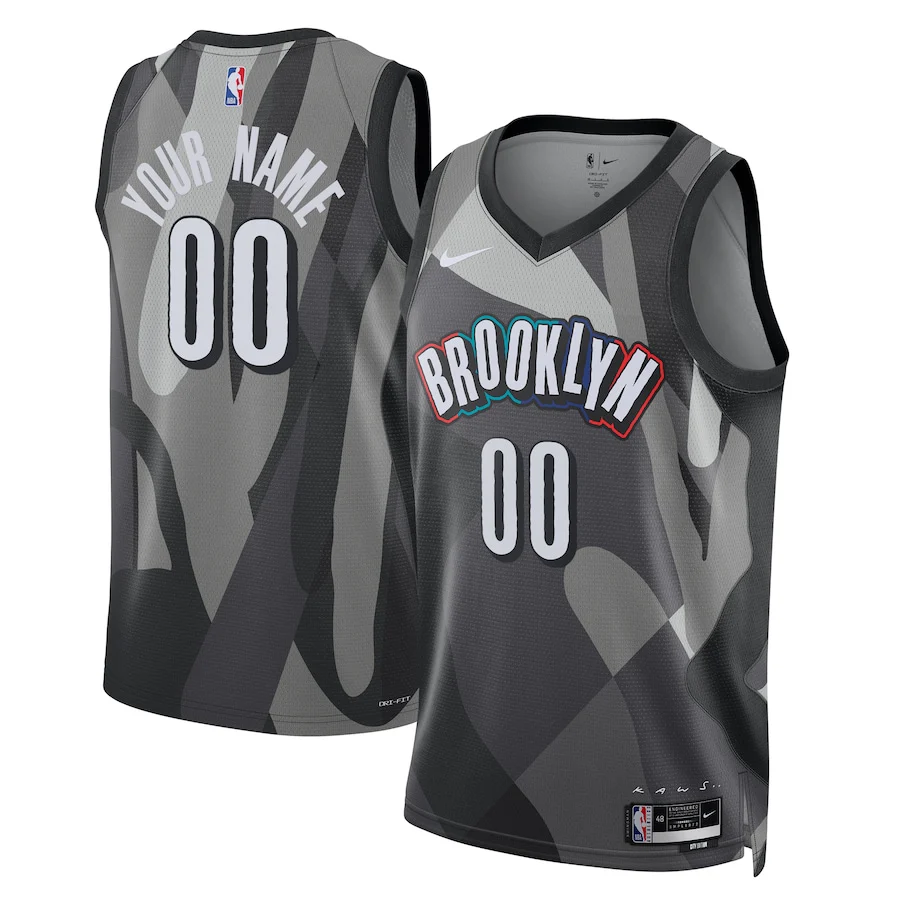 Unisex Brooklyn Nets Gray 2024/25 Custom Swingman Jersey - City Edition