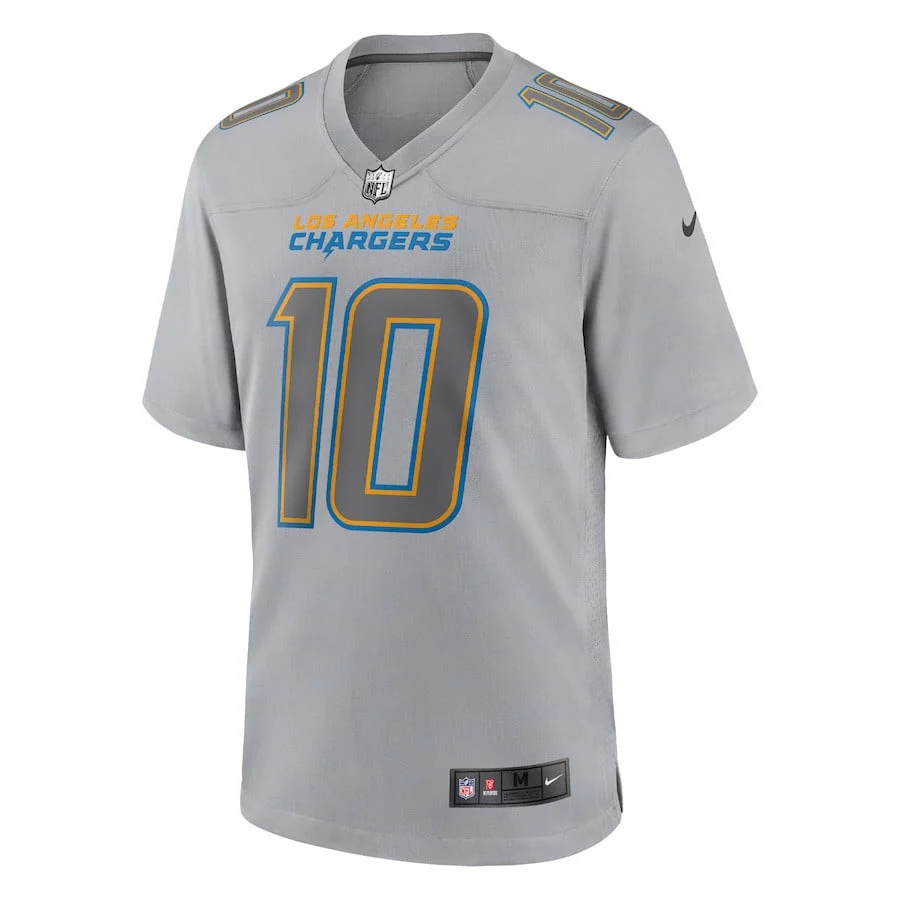 Justin Herbert 10 Los Angeles Chargers Atmosphere Fashion Game Jersey - Gray