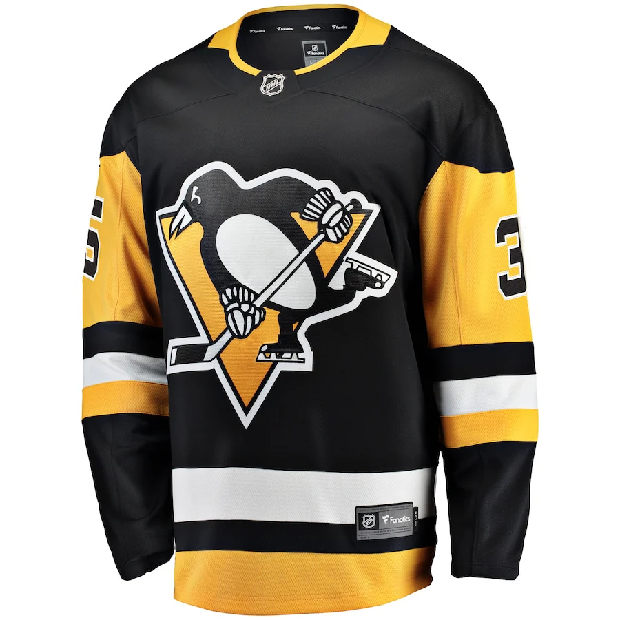 Men's Pittsburgh Penguins Tristan Jarry Fanatics Black Home Breakaway Player Jersey
