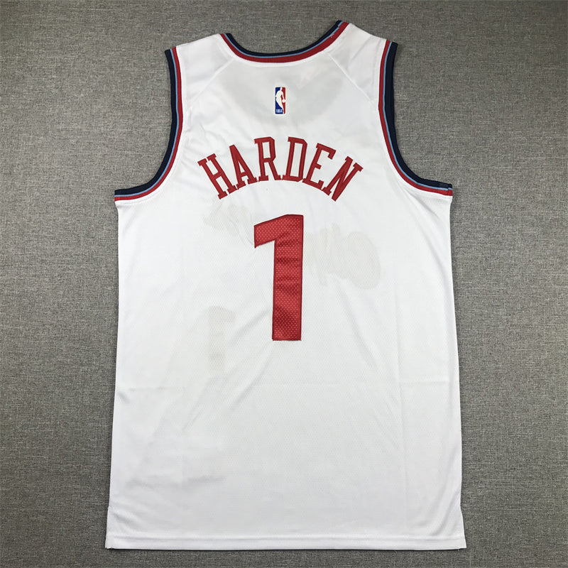 Men's LA Clippers james Harden #1 whiteSwingman Player jersey
