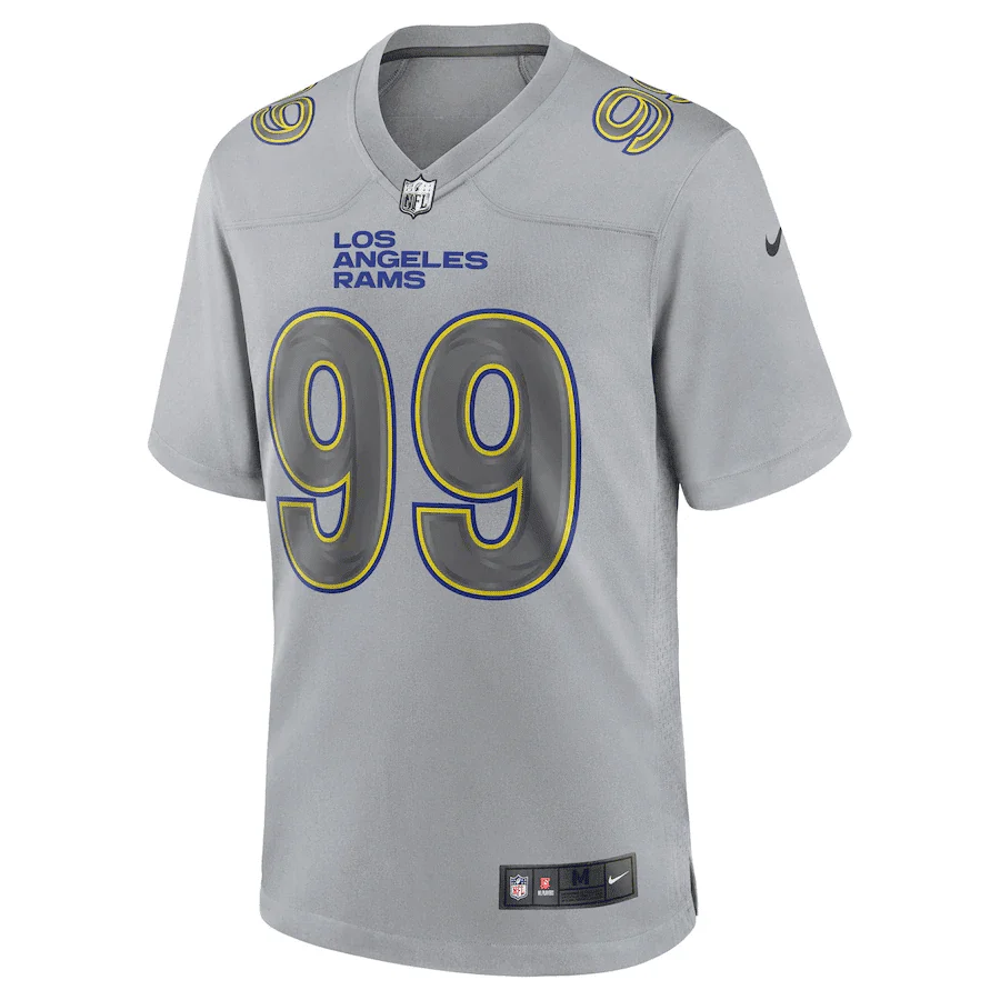 Aaron Donald 99 Los Angeles Rams Men Atmosphere Fashion Game Jersey - Gray