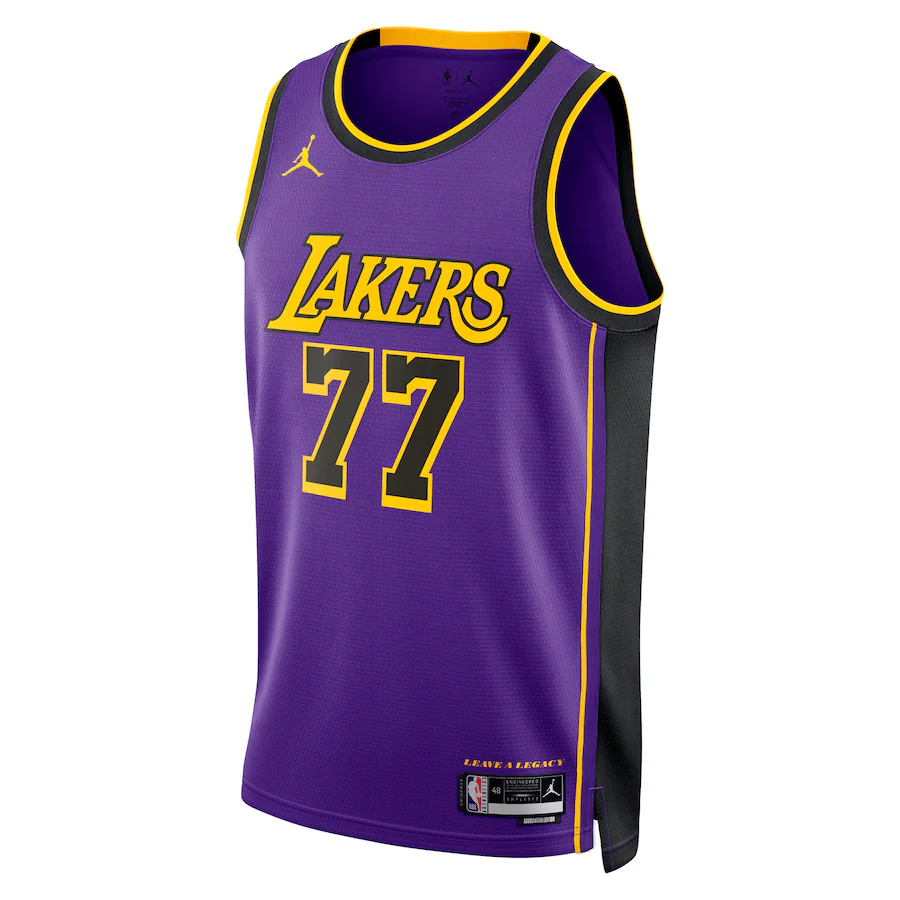 Los Angeles Lakers Jordan Brand Statement Edition Swingman Jersey - Purple - Luka Don?i?