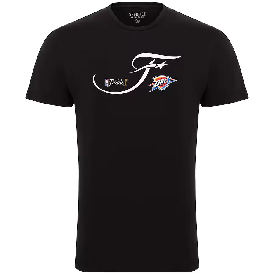 Unisex Oklahoma City Thunder Sportiqe Black 2025 NBA Finals Bingham Premium T-Shirt