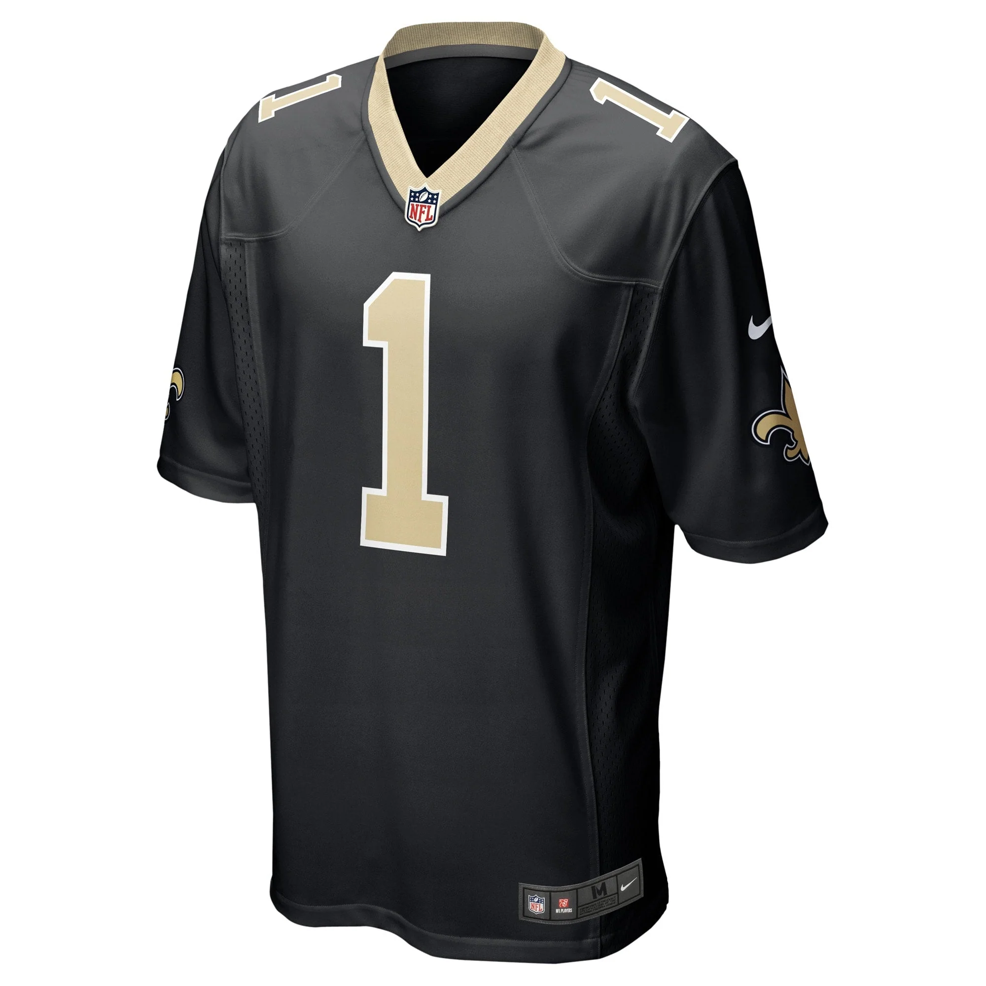 Number 1 Groom New Orleans Saints Nike Game Jersey - Black