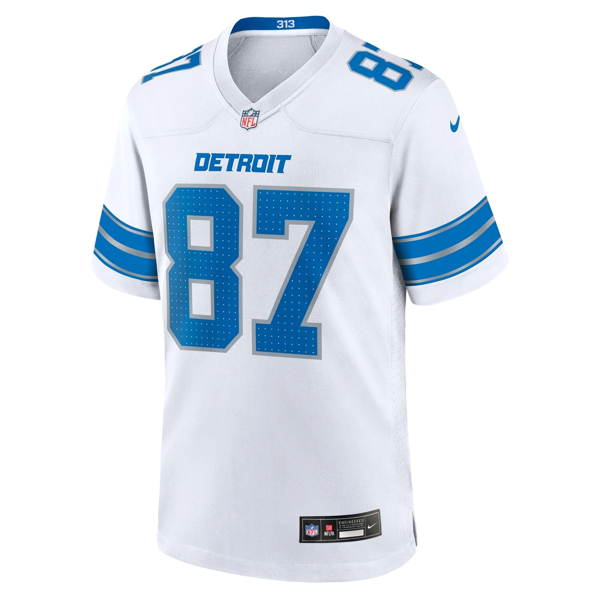 Sam LaPorta Detroit Lions Nike White Game Jersey -  White