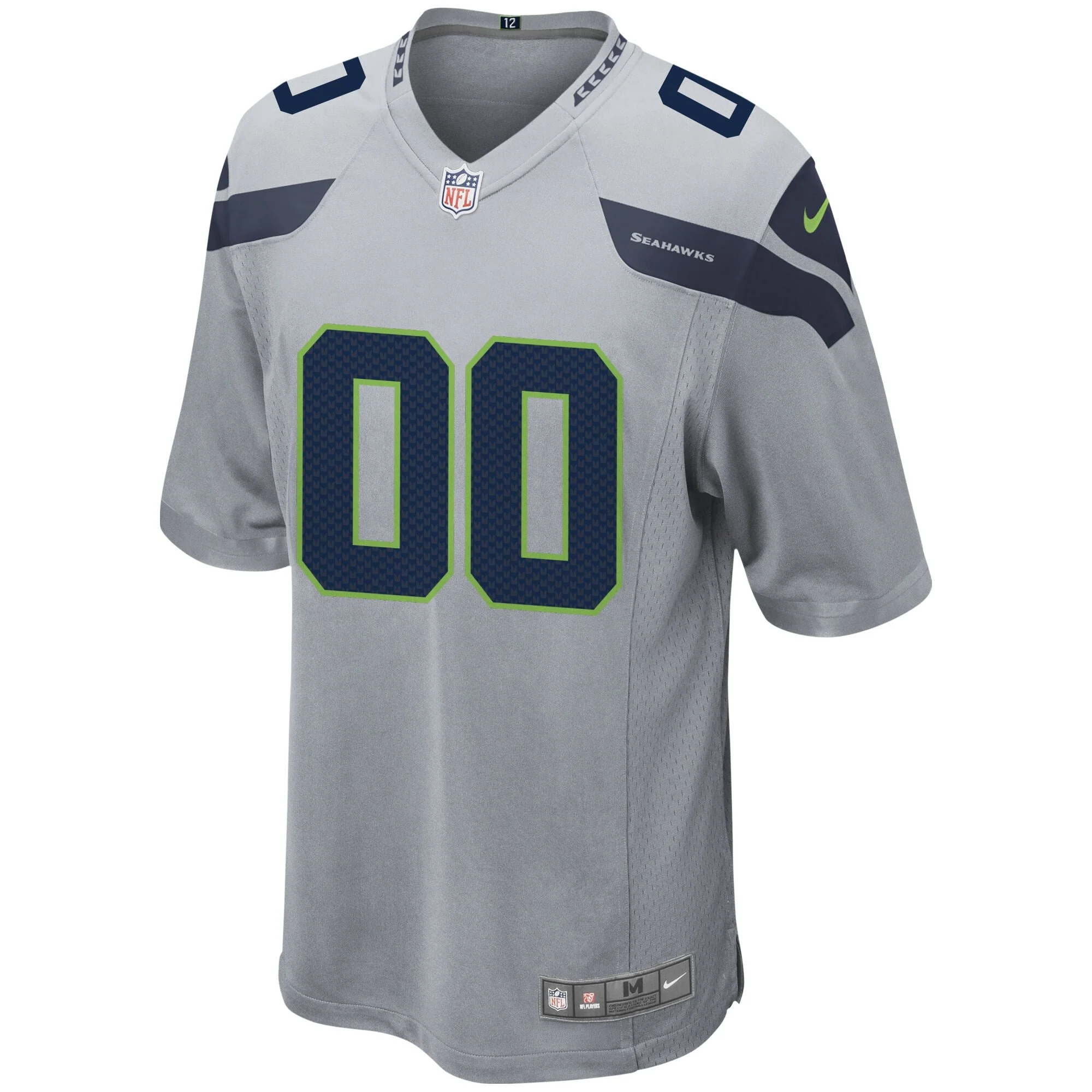 Seattle Seahawks Nike Alternate Custom Game Jersey - Gray