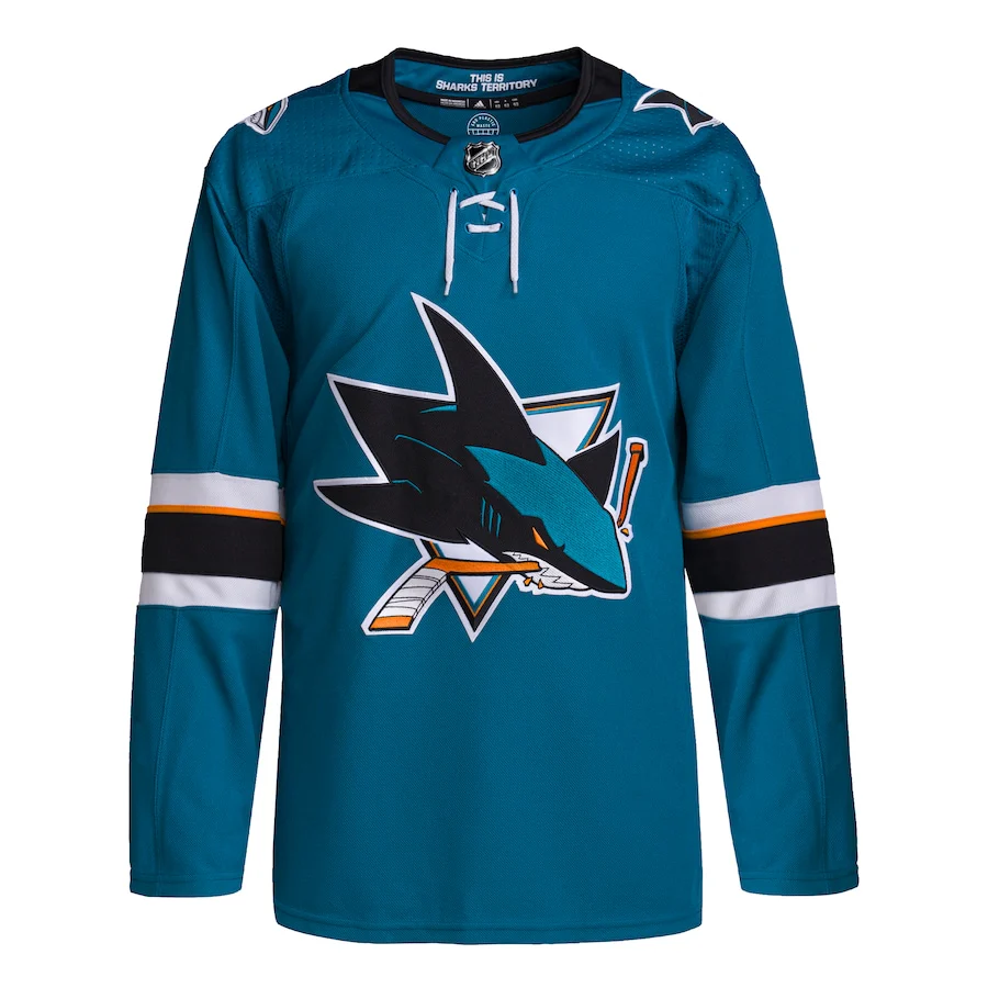 Men's San Jose Sharks adidas Teal 2021/22 Home Primegreen Authentic Jersey