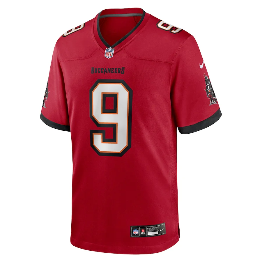 Men's Tampa Bay Buccaneers Emeka Egbuka Nike Red 2025 NFL active First Round Pick Game Jersey