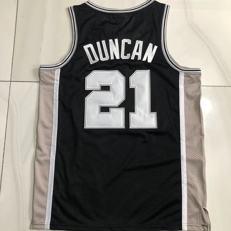 Tim Duncan Throwback San Antonio Spurs Black 21 MN