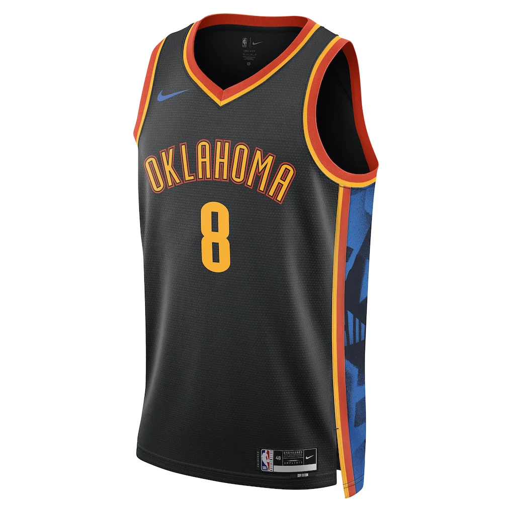 Unisex Oklahoma City Thunder Jalen Williams Black 2024/25 Swingman  Jersey - City Edition