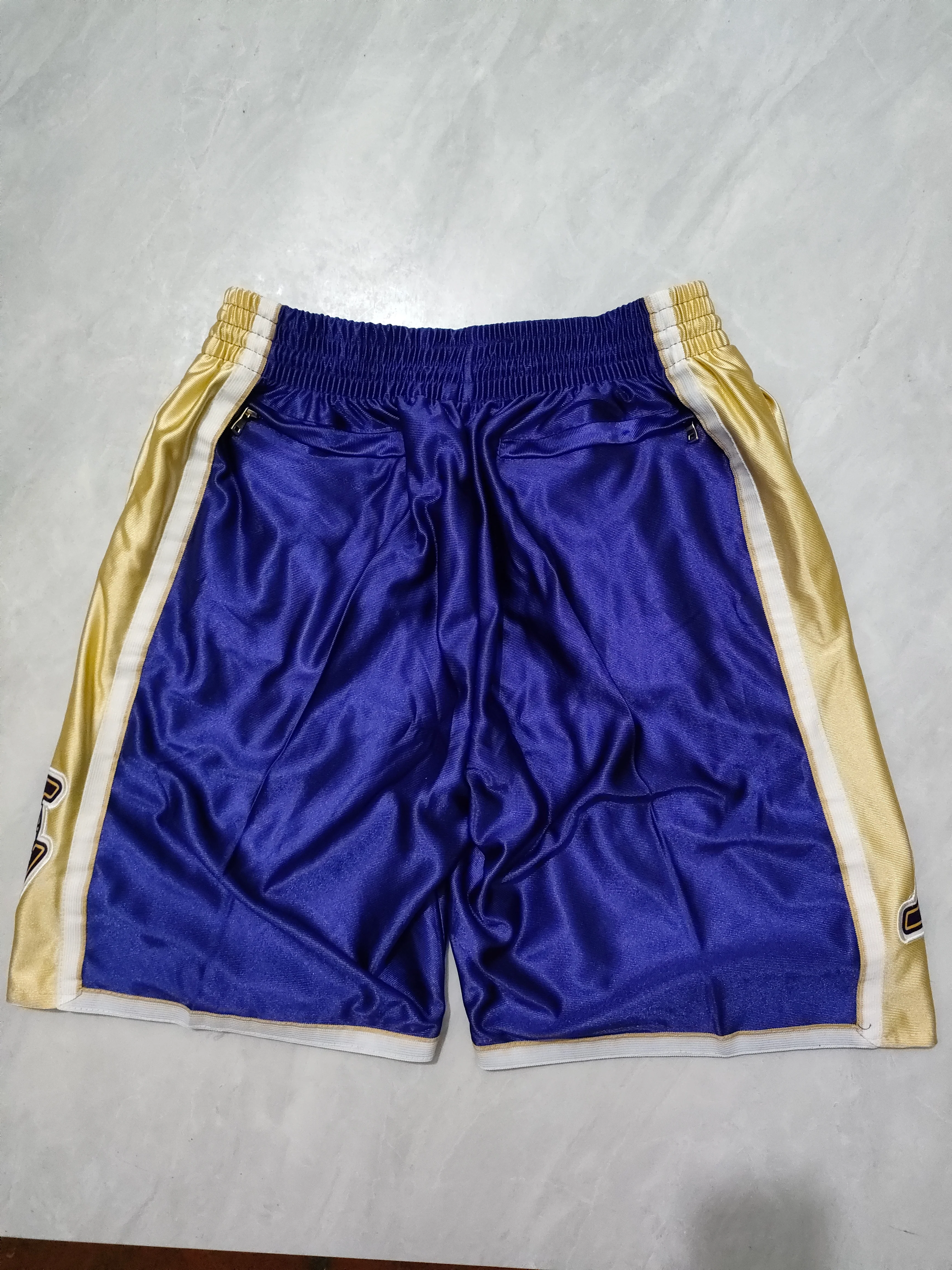 JUST DON Los Angeles Lakers Purple Hall of Fame Pocket Shorts