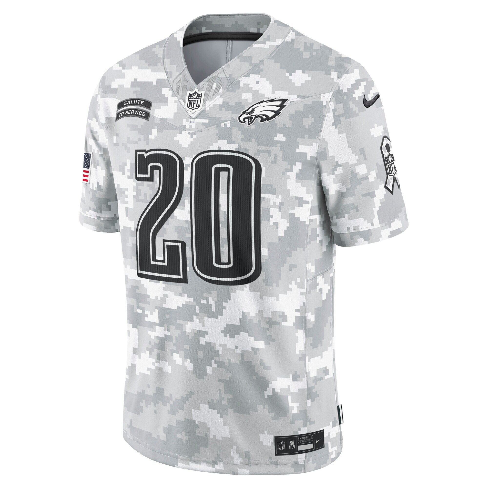 Brian Dawkins Philadelphia Eagles Nike 2024 Salute to Service Retired   Limited Jersey - Arctic Camo
