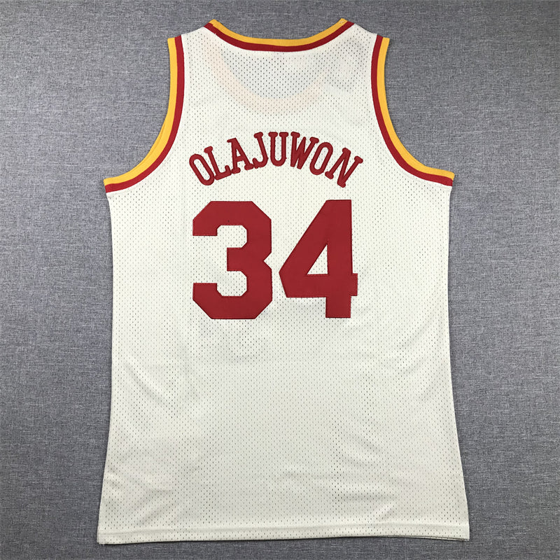 Houston Rockets  #34 Olajuwon White MN