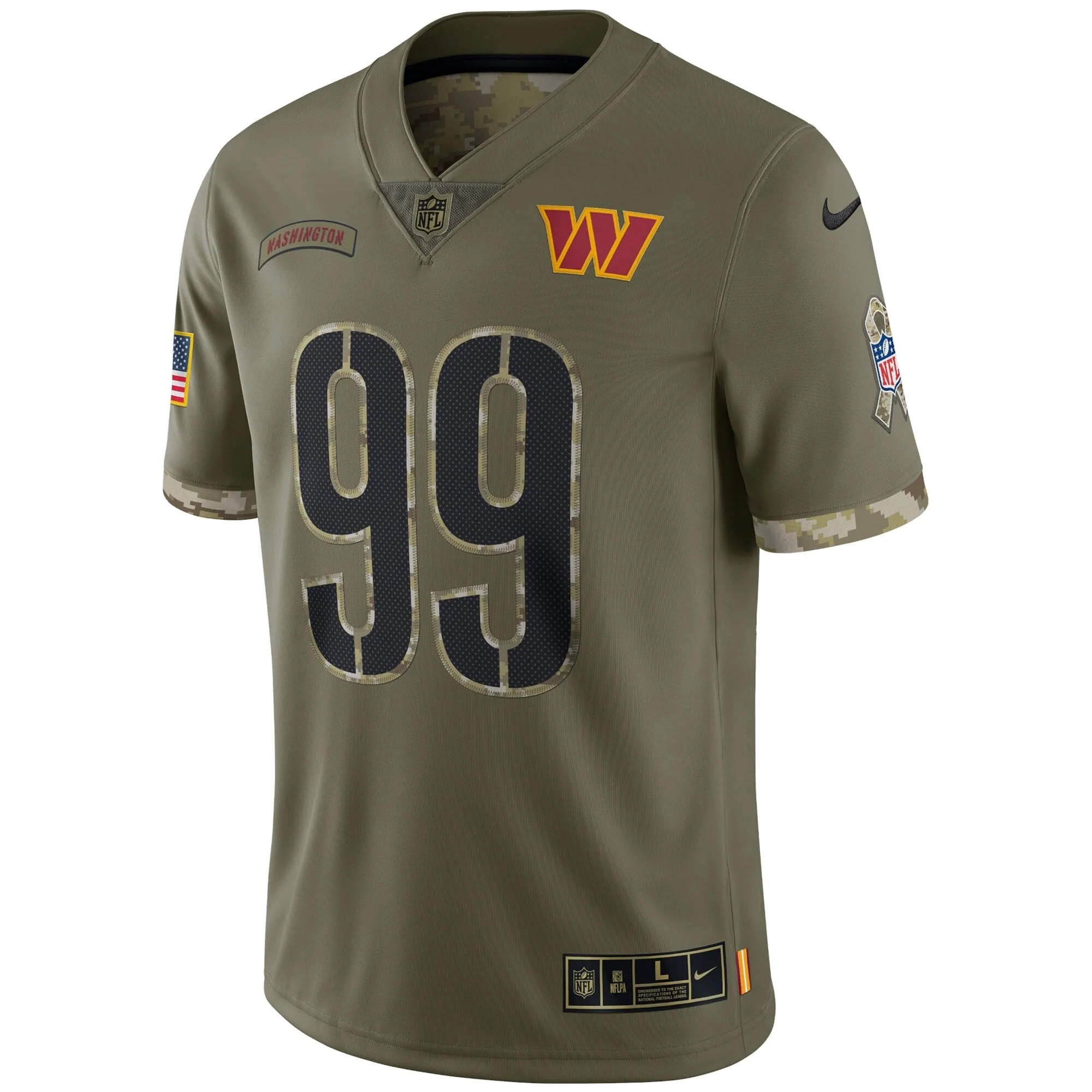 Chase Young Washington Commanders Nike Salute To Service Limited Jersey - Olive