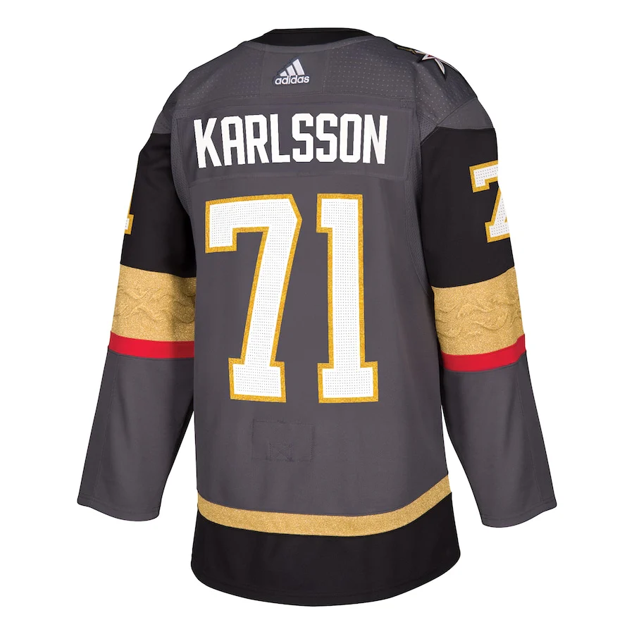 Men's Vegas Golden Knights William Karlsson adidas Gray Alternate Authentic Player Jersey