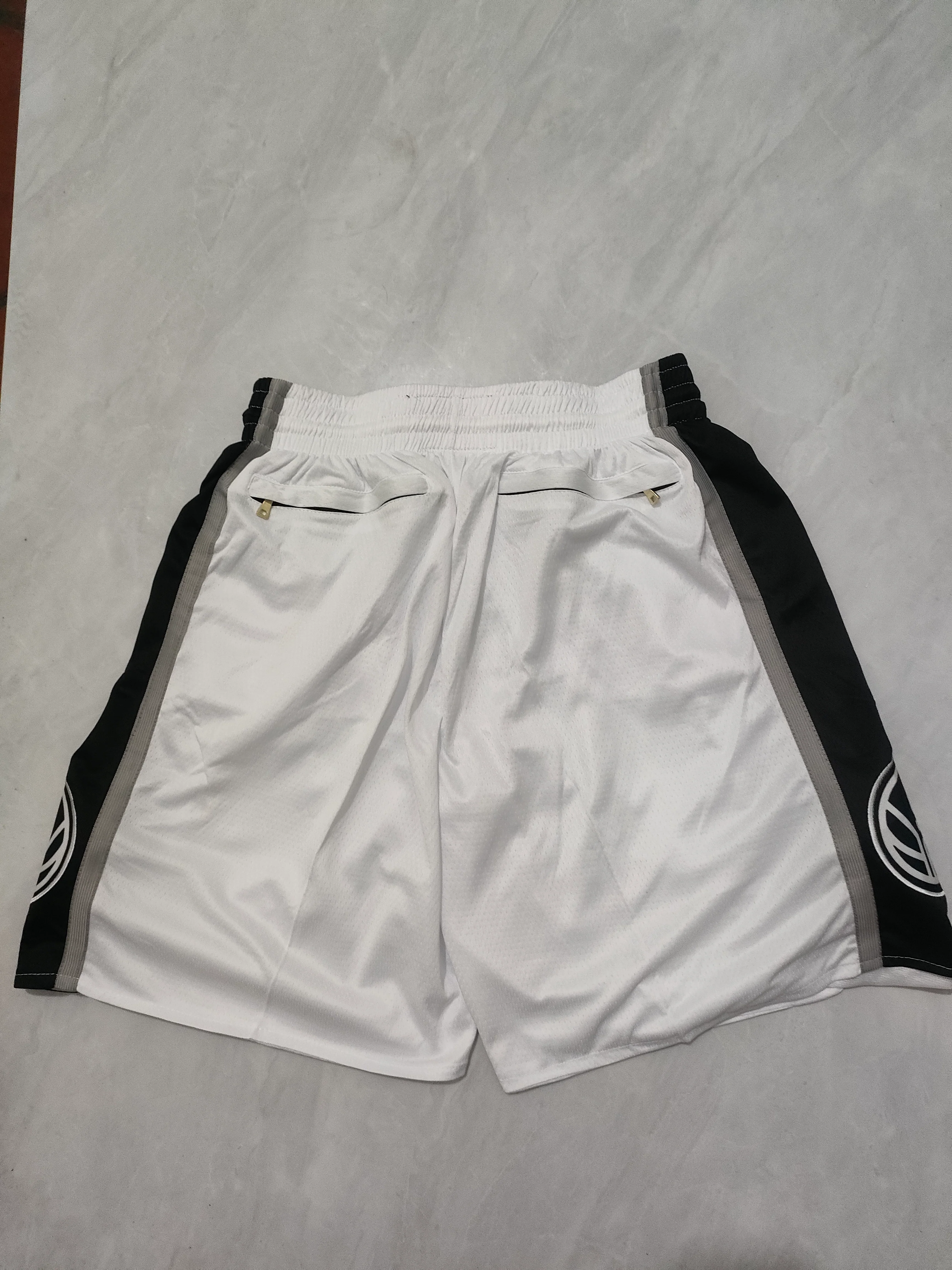 JUST DON San Antonio Spurs White Pocket Shorts