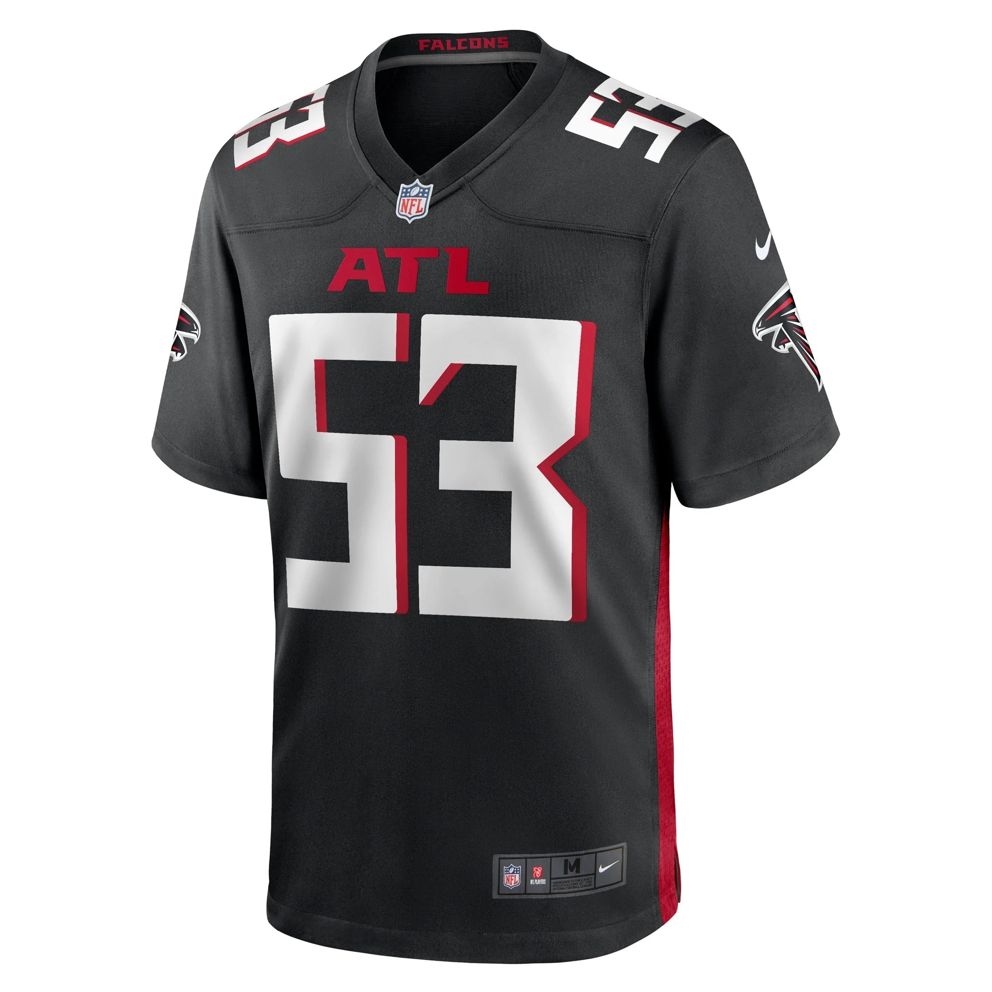 Nate Landman Atlanta Falcons Nike Team Game Jersey -  Black