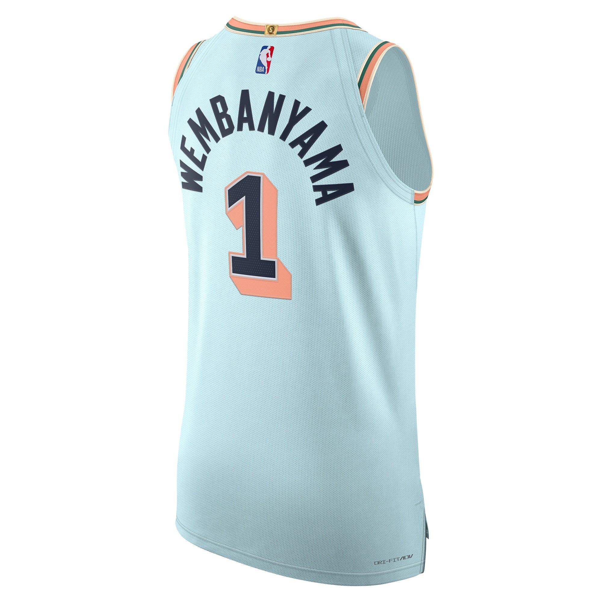 Men's San Antonio Spurs Victor Wembanyama Light Blue 2024/25 Player Jersey - City Edition