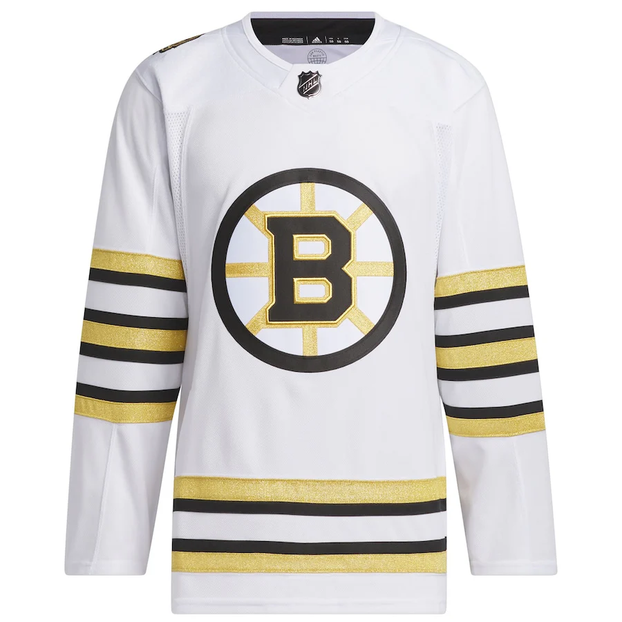 Boston Bruins   100th Anniversary Primegreen   Jersey - White