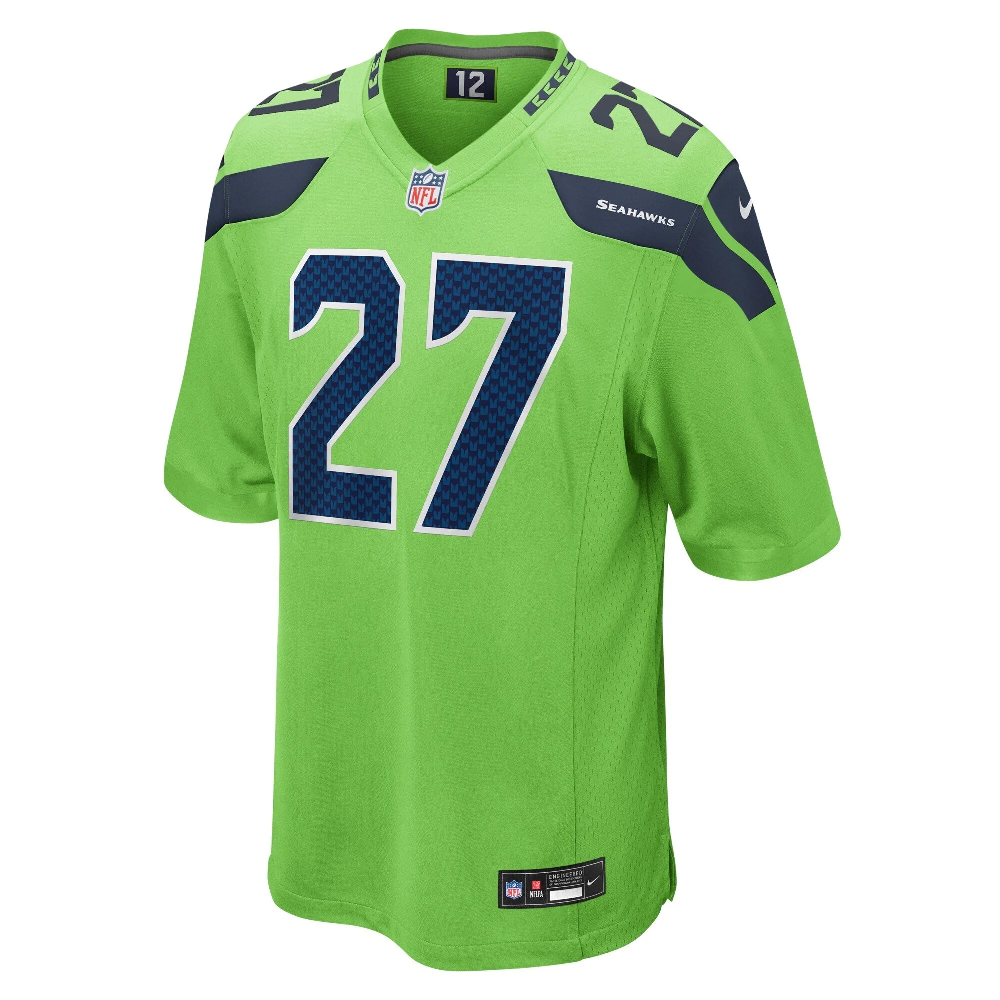 Tariq Woolen Seattle Seahawks Nike  Game Jersey - Neon Green