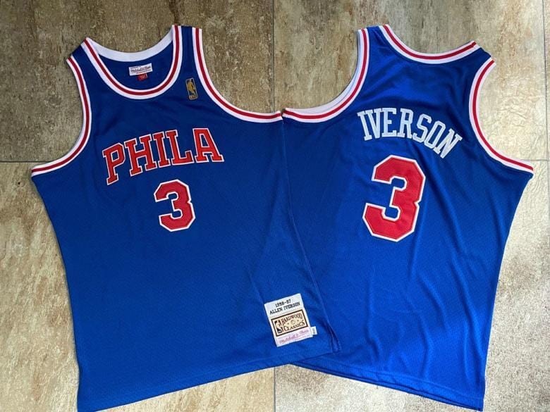 Allen Iverson Philadelphia 76ers Throwback Jersey