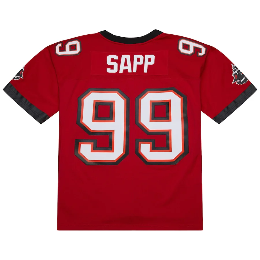 Men's Tampa Bay Buccaneers Warren Sapp Mitchell & Ness Red 2002 Legacy Replica Jersey