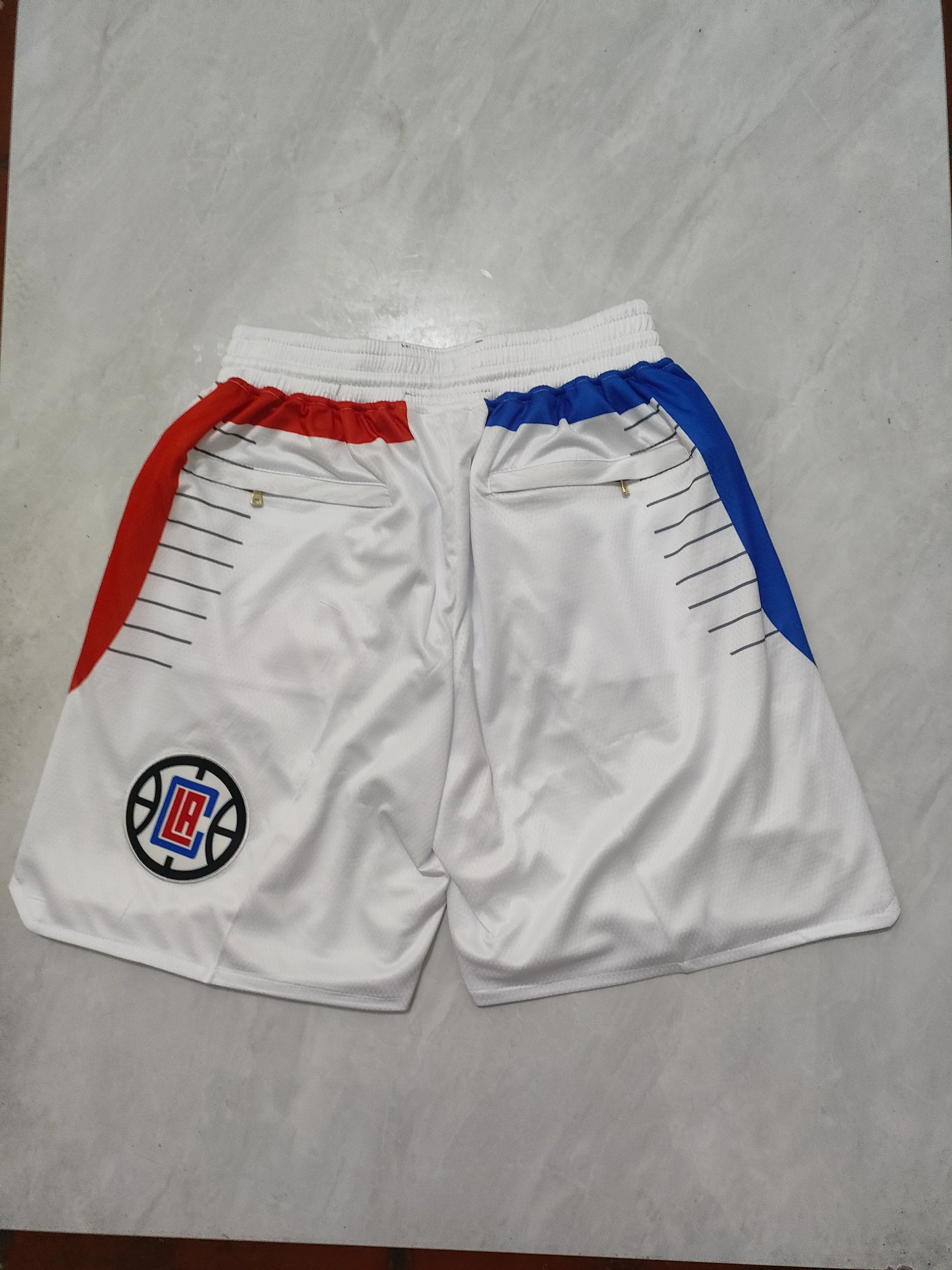 JUST DON LA Clippers White Pocket Shorts