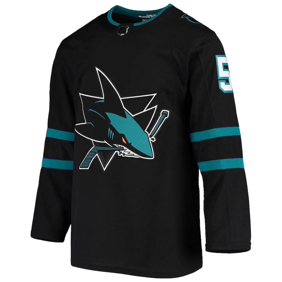 Men's San Jose Sharks Radim Simek adidas Black Alternate Authentic Jersey