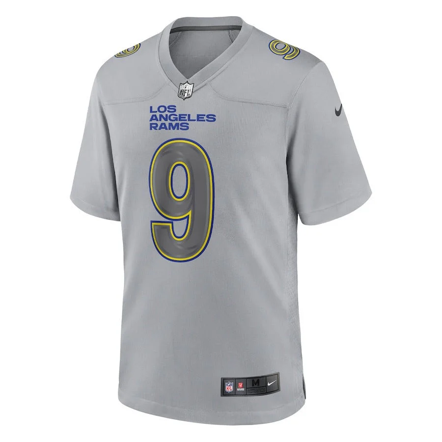 Matthew Stafford 9 Los Angeles Rams Atmosphere Fashion Game Jersey - Gray