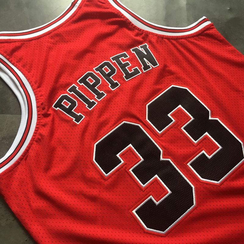 Chicago Bulls Scottie Pippen Thorwback Red Jersey