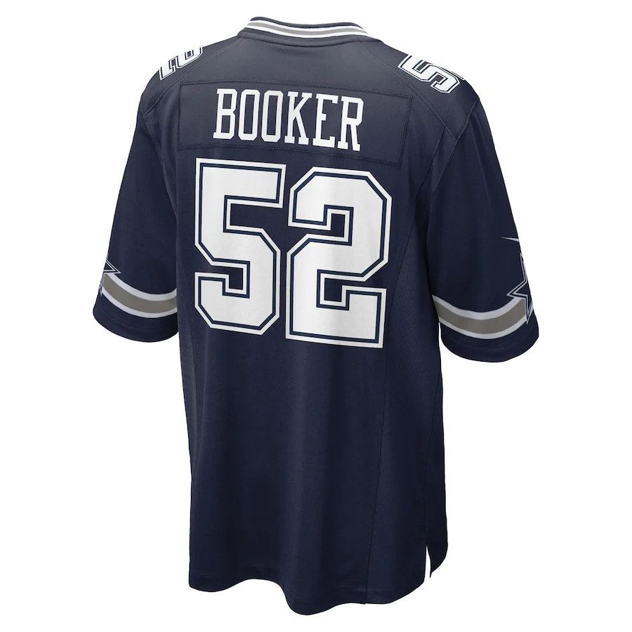 Men's Dallas Cowboys Tyler Booker Nike Navy 2025 NFL active First Round Pick Game Jersey