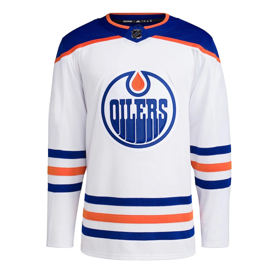 Edmonton Oilers   Men's Away Primegreen   Blank Jersey - White