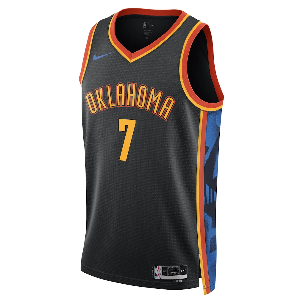 Unisex Oklahoma City Thunder Chet Holmgren Black 2024/25 Swingman  Jersey - City Edition