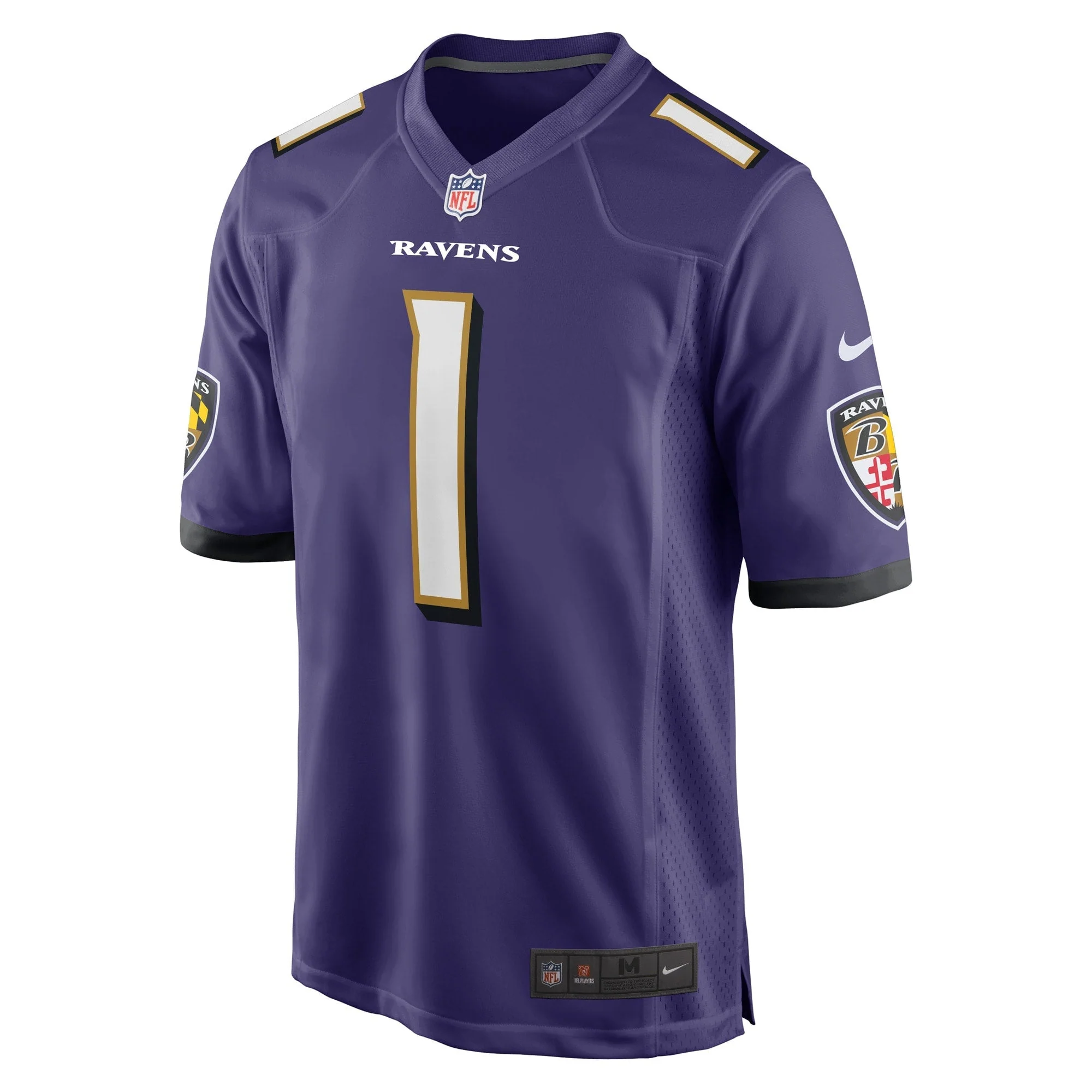 Number 1 Groom Baltimore Ravens Nike Game Jersey - Purple